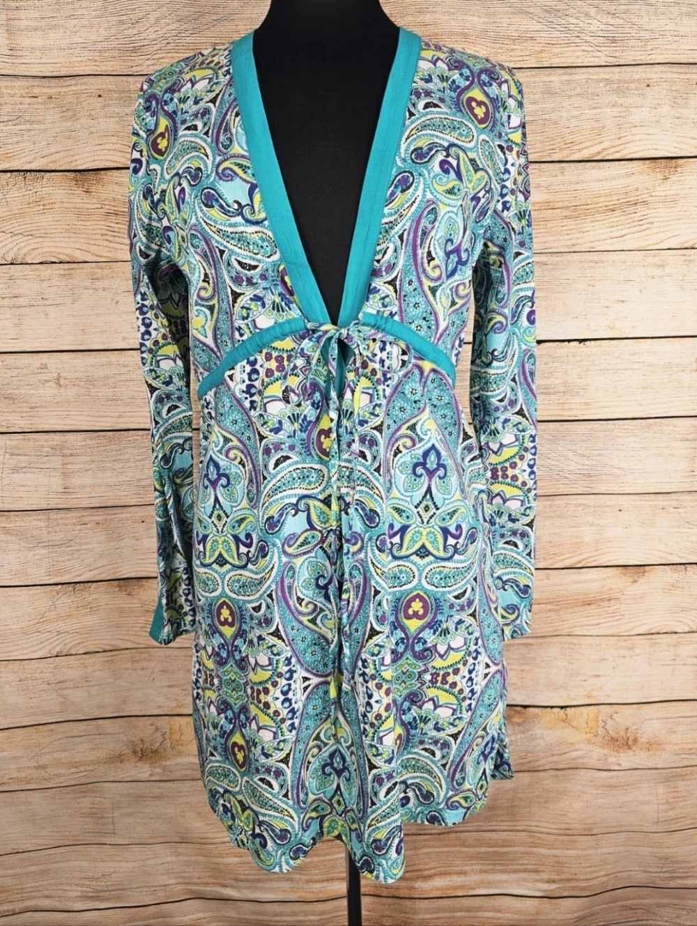 Athleta Kurta Surfside Paisley Cover Up Lightweight Dress Size Medium